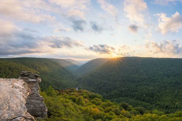 Lindy Point Panorama in Blackwater Falls State Park, West Virginia