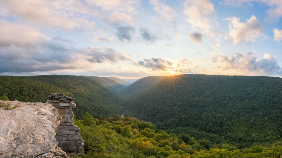 Lindy Point Panorama in Blackwater Falls State Park, West Virginia