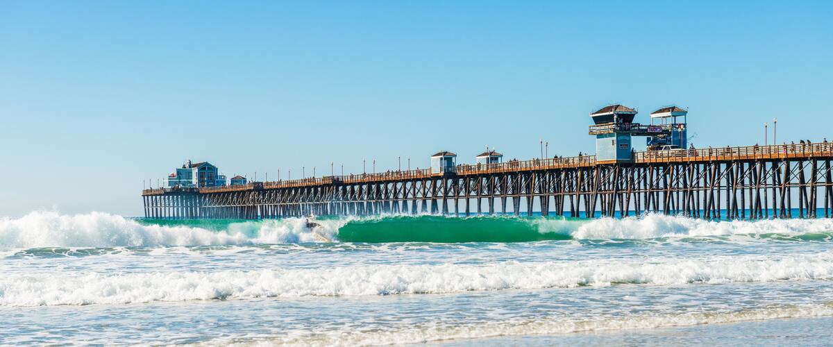 The fishing pier in Imperial Beach, San Diego,California.