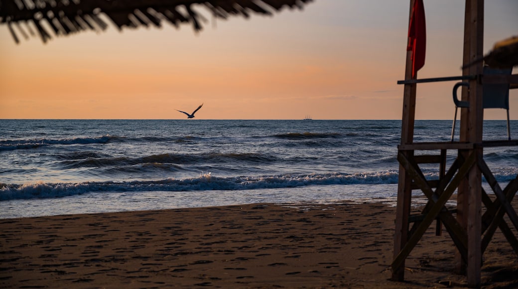 Spille beach during sunset in Albania
