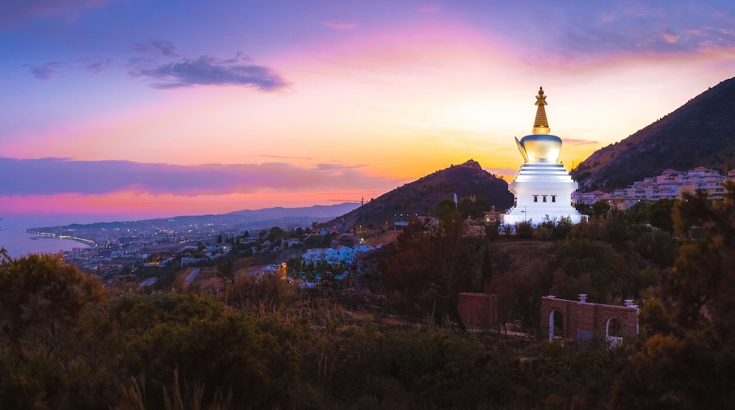 Stupa Benalmádena in Benalmádena Pueblo, Andalusia - Church, sunset