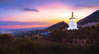 Stupa Benalmádena in Benalmádena Pueblo, Andalusia - Church, sunset