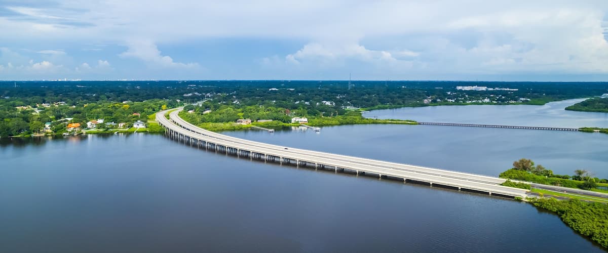 Bridge over Tampa Bay in Oldsmar, Florida