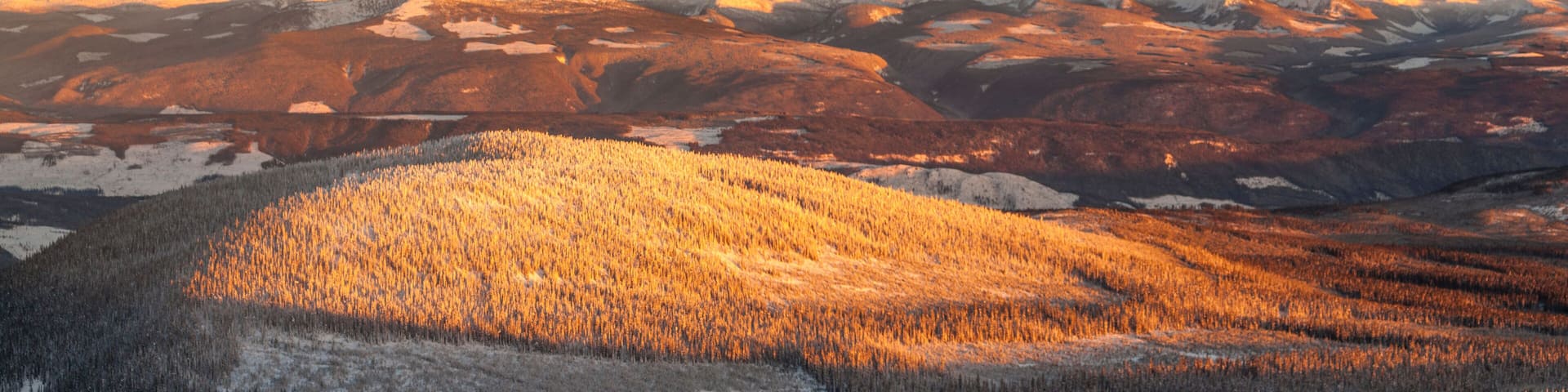 Sunset view from Big White Mountain, British Columbia, Canada