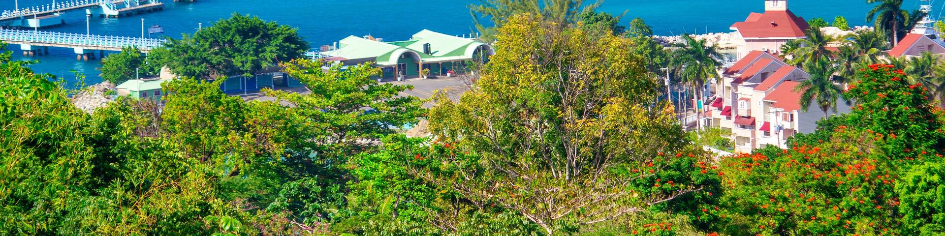 Aerial view of Ocho Rios, Jamaica
