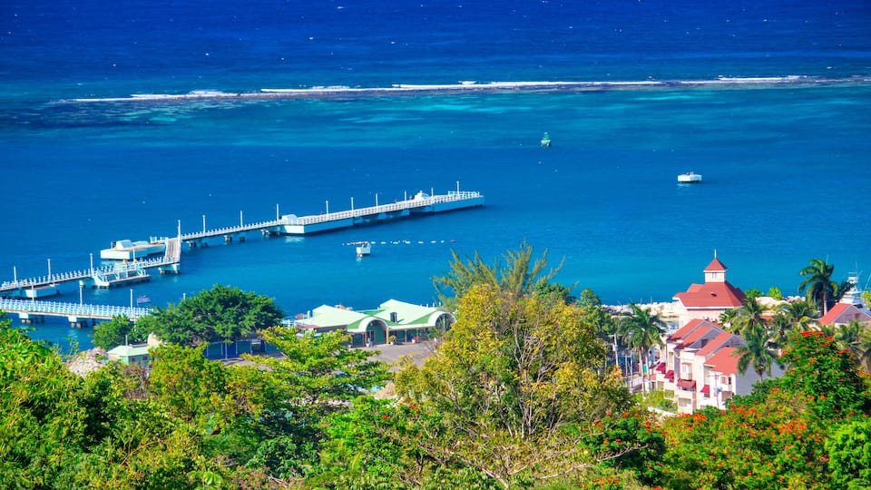 Aerial view of Ocho Rios, Jamaica