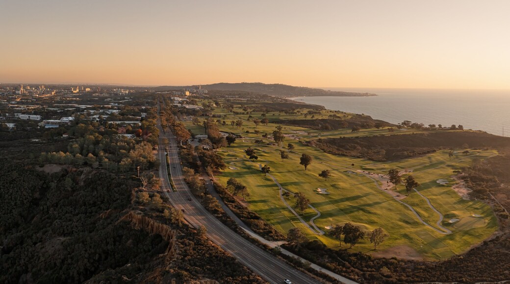 Golf Course at Torrey Pines with Pacific Ocean in the background La Jolla California USA near San Diego