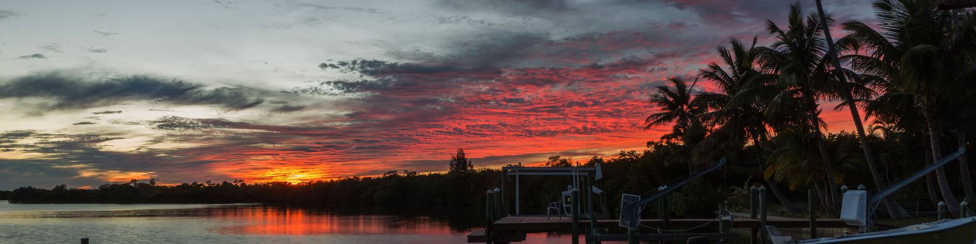 Colorfull sunset on Pine Island, Florida