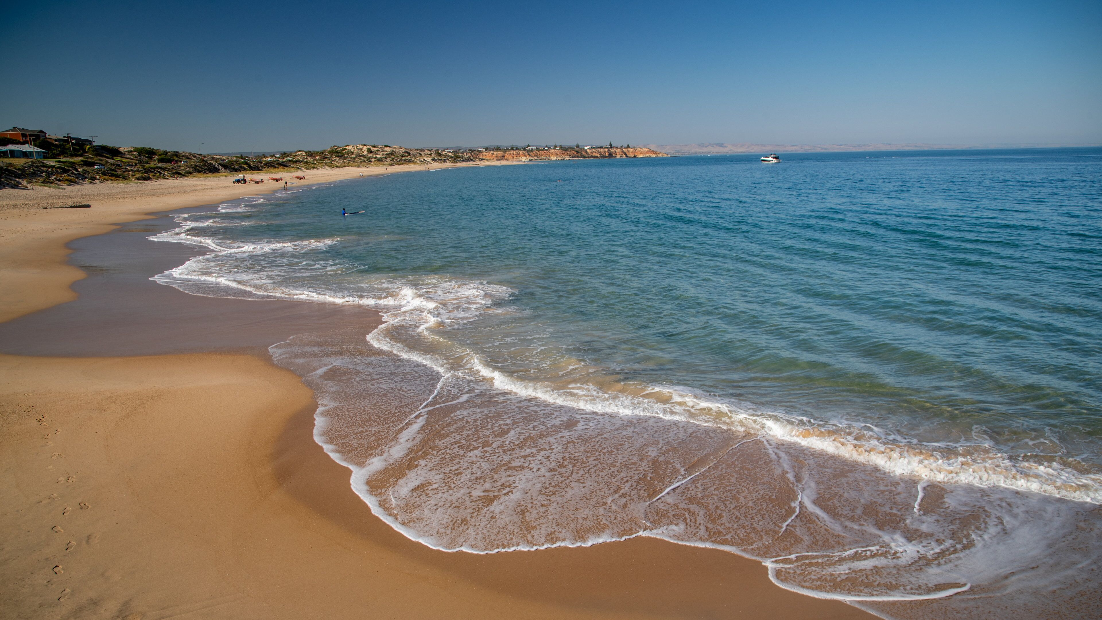 Port Noarlunga Beach featuring a sandy beach and general coastal views