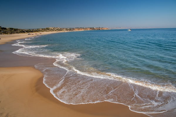 Port Noarlunga Beach featuring a sandy beach and general coastal views