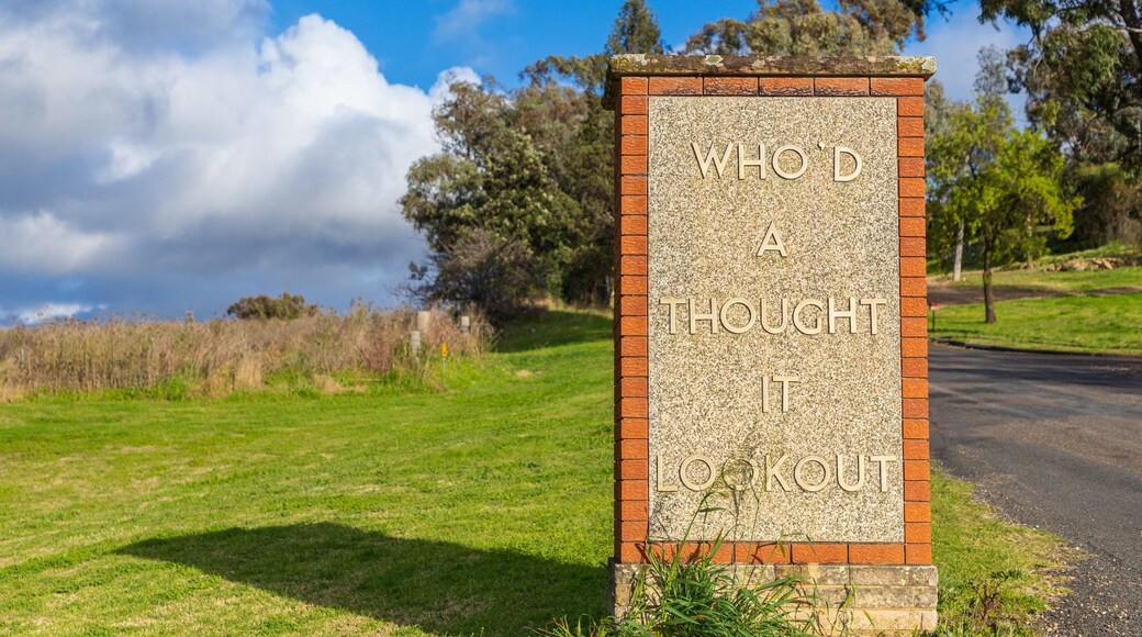 Who\'d A Thought It Lookout featuring tranquil scenes and signage