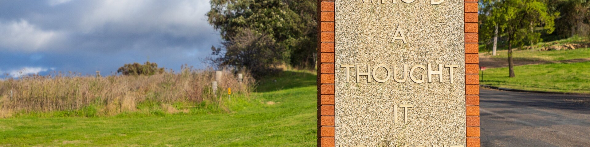 Who\'d A Thought It Lookout featuring tranquil scenes and signage