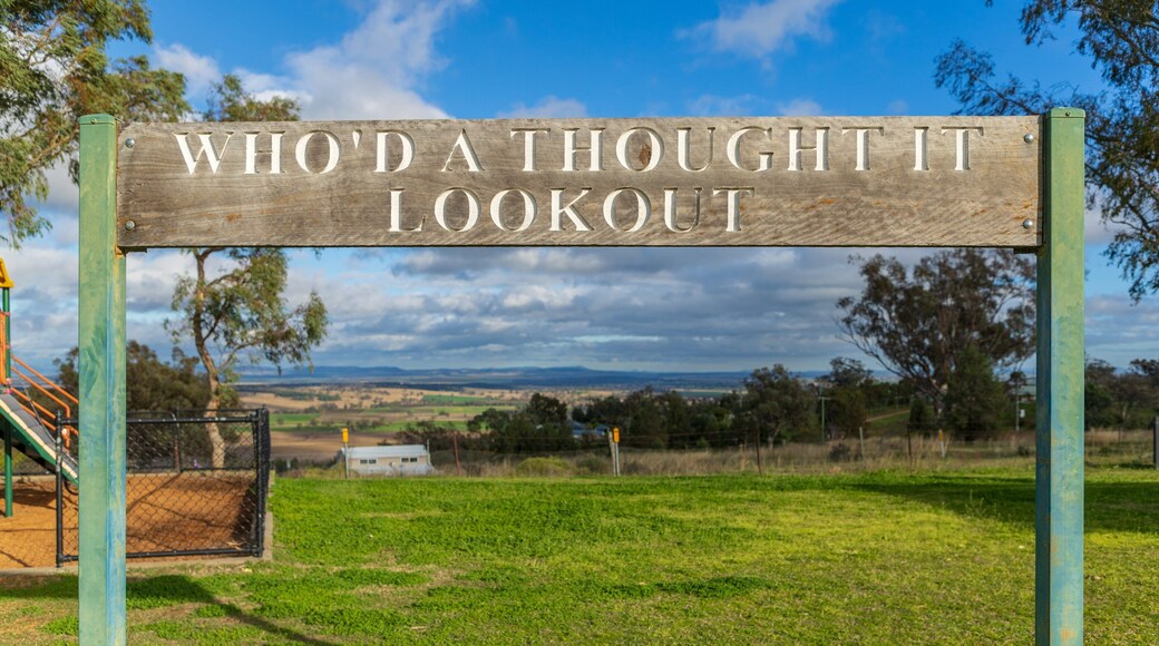 Who\'d A Thought It Lookout featuring tranquil scenes and signage