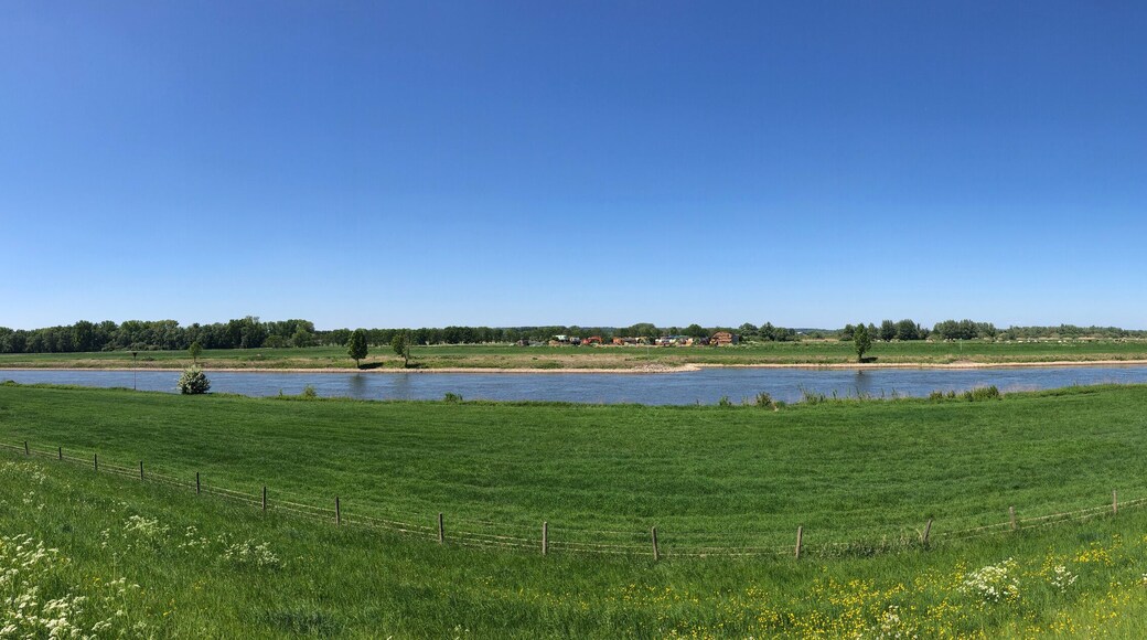 Panorama from the river IJssel towards Doesburg