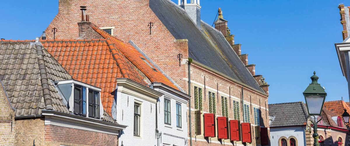 Historic town hall in the old village of Oudewater, Netherlands