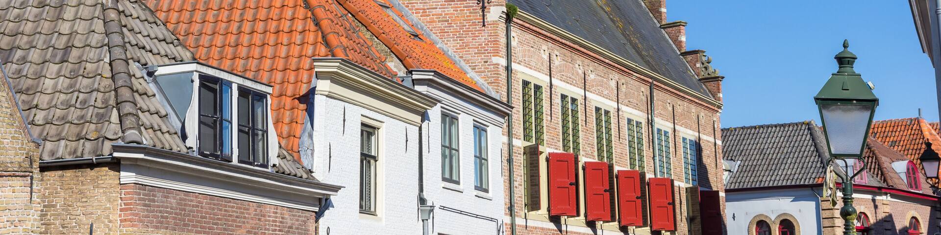 Historic town hall in the old village of Oudewater, Netherlands