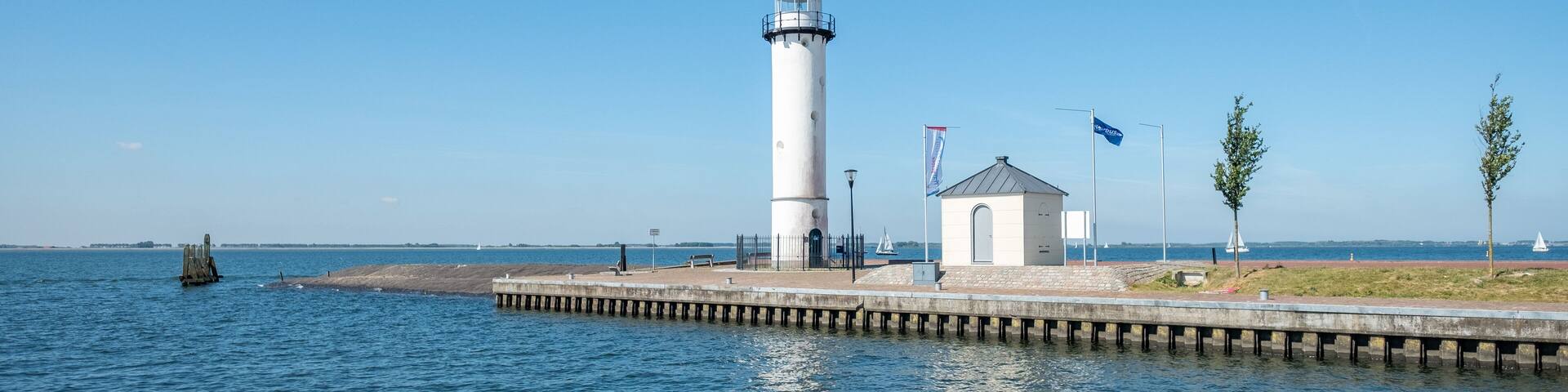 Vuurtoren in Hellevoetsluis, Zuid-Holland province, The Netherlands