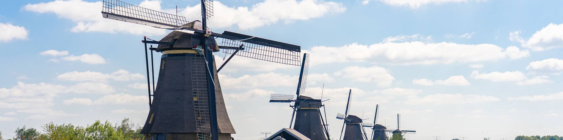 Kinderdijk Village in the municipality of Molenlanden, in the province of South Holland, Netherlands