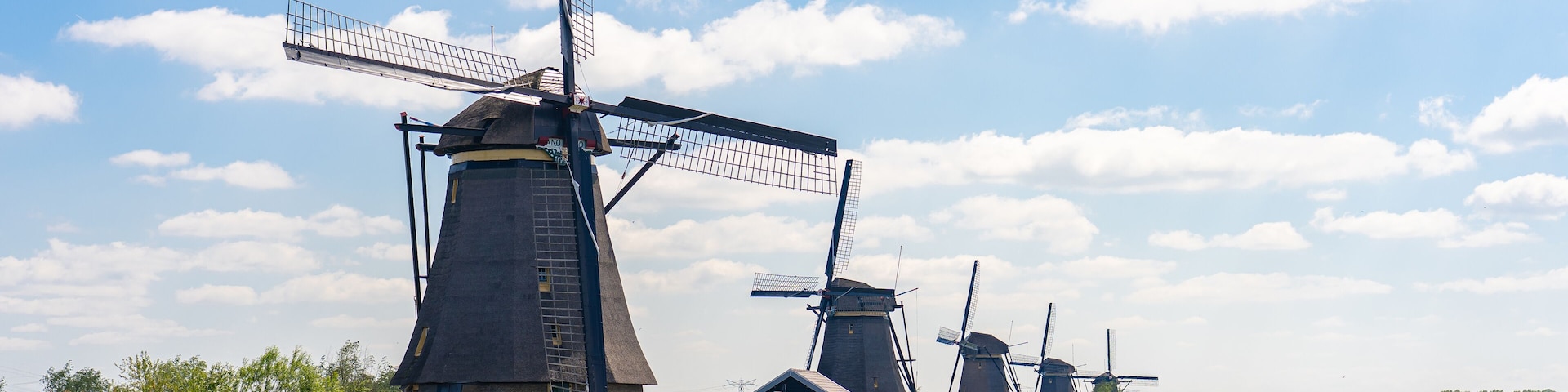 Kinderdijk Village in the municipality of Molenlanden, in the province of South Holland, Netherlands