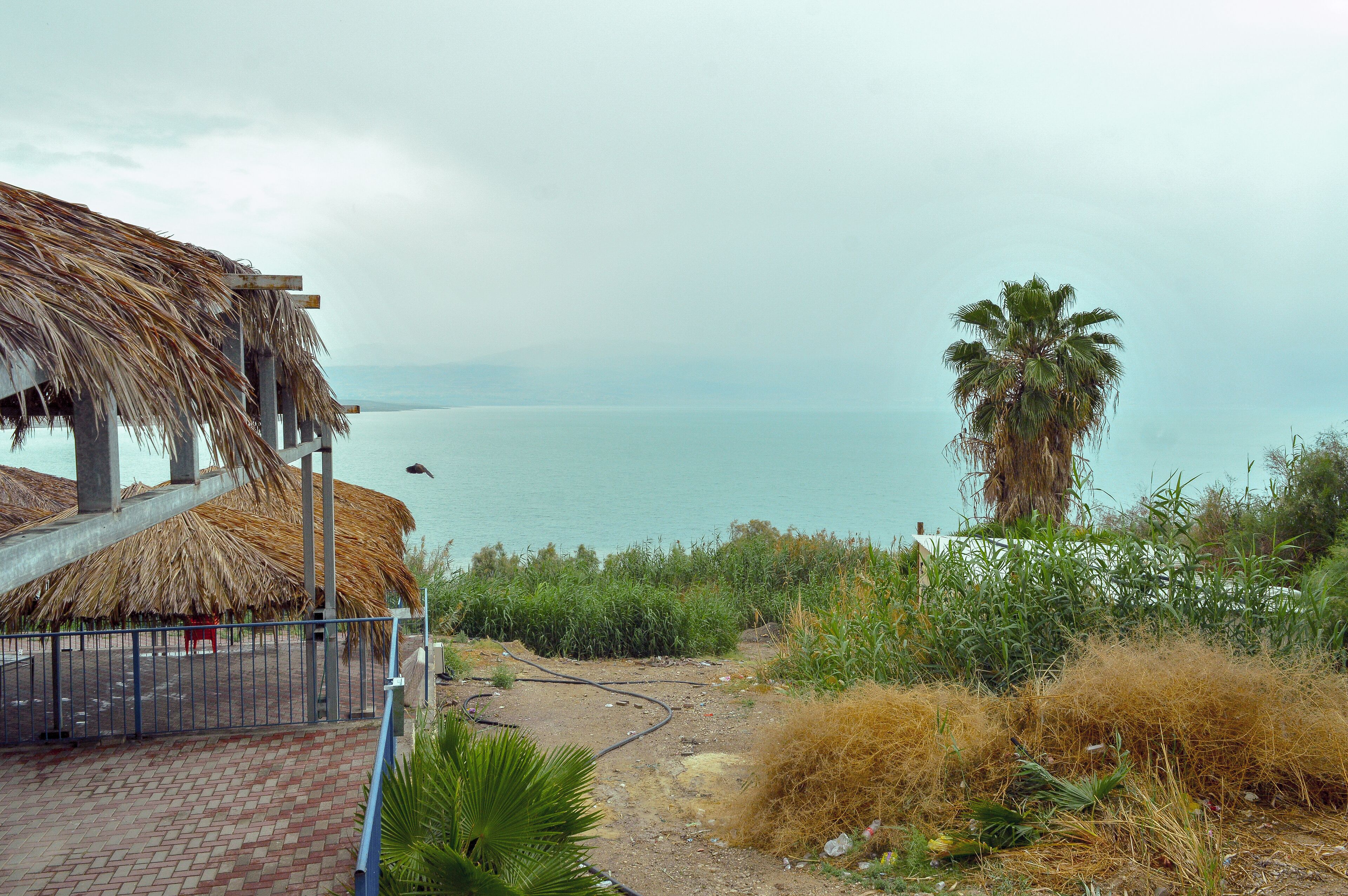 Gloomy day at The Dead Sea.  
As a non swimmer even i floated 😊