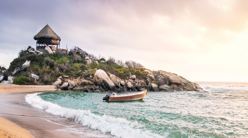 Tropical Beach at Sunrise in Cape San Juan - Tayrona National Park, Colombia