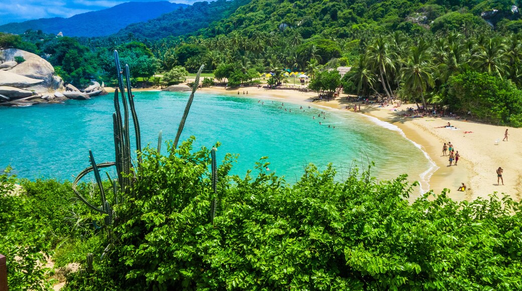 Beautiful view of beach at Cabo San Juan,Tayrona Natural National Park, Colombia