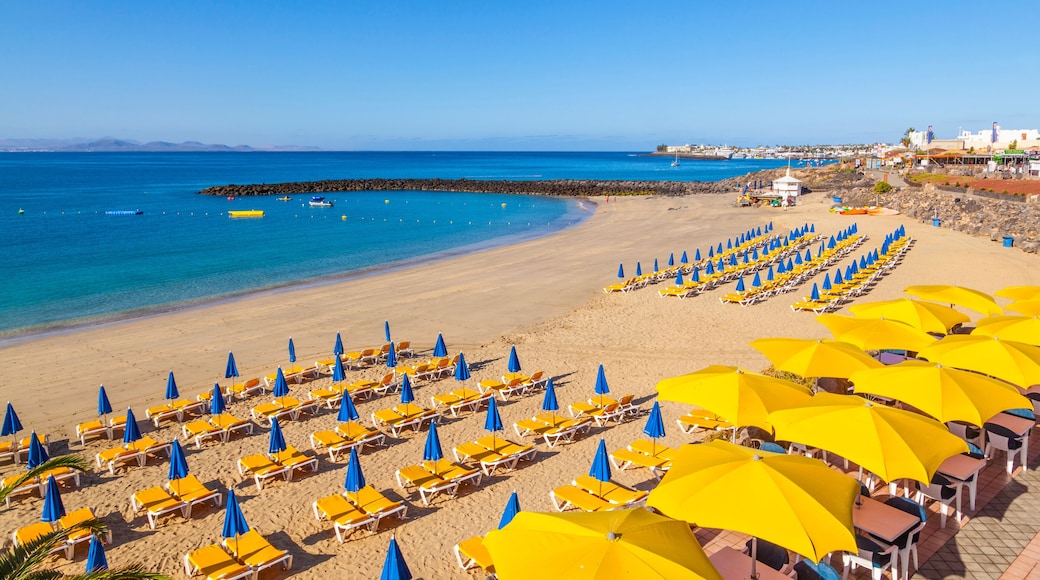 beach of Playa Blanca without people in early morning
