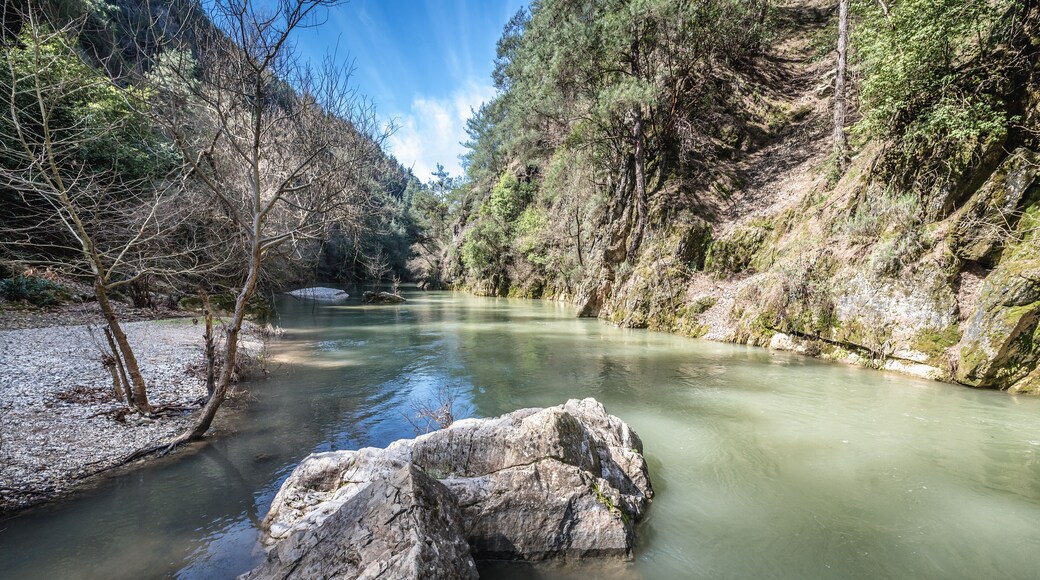 Chouwen Lake on the Nahr Ibrahim - Abraham River in Jabal Moussa nature park in Lebanon