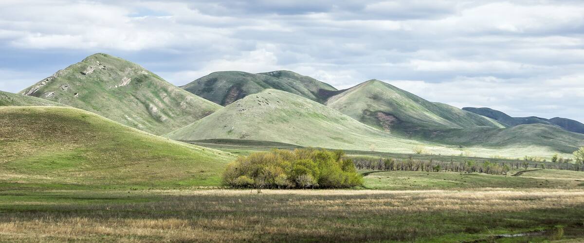 Ridge Karamurun-tau (Ural Mountains) / Photographed in Russia, in the Orenburg region in Saraktashsky District