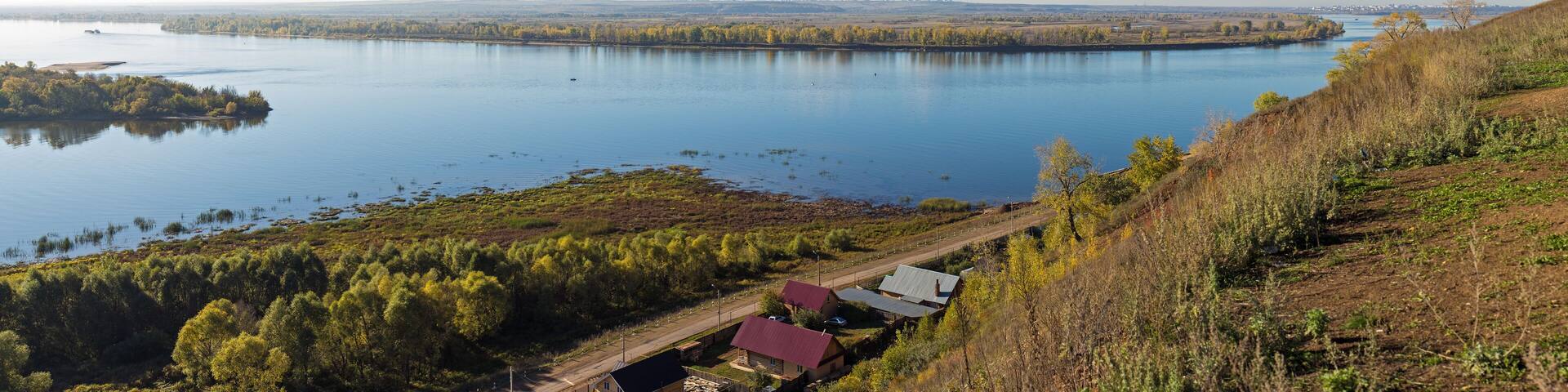 panorama of the river Kama