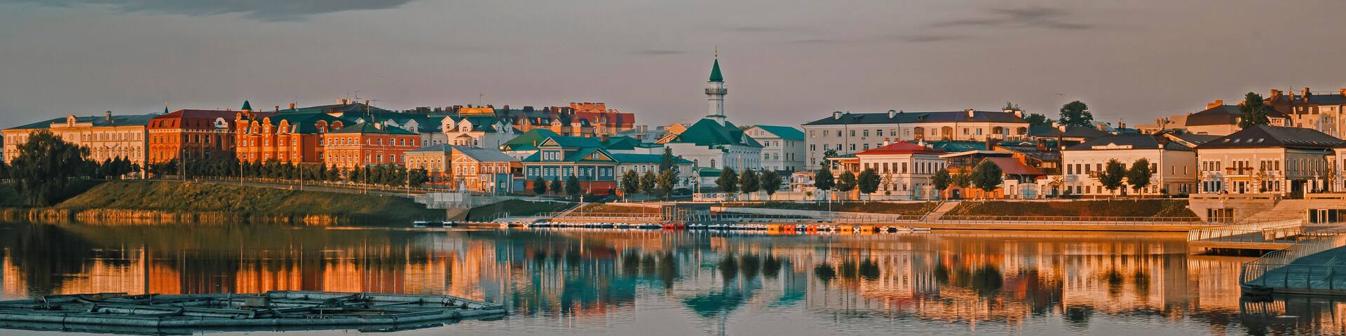 A view of Old Tatar district in Kazan early in the morning.