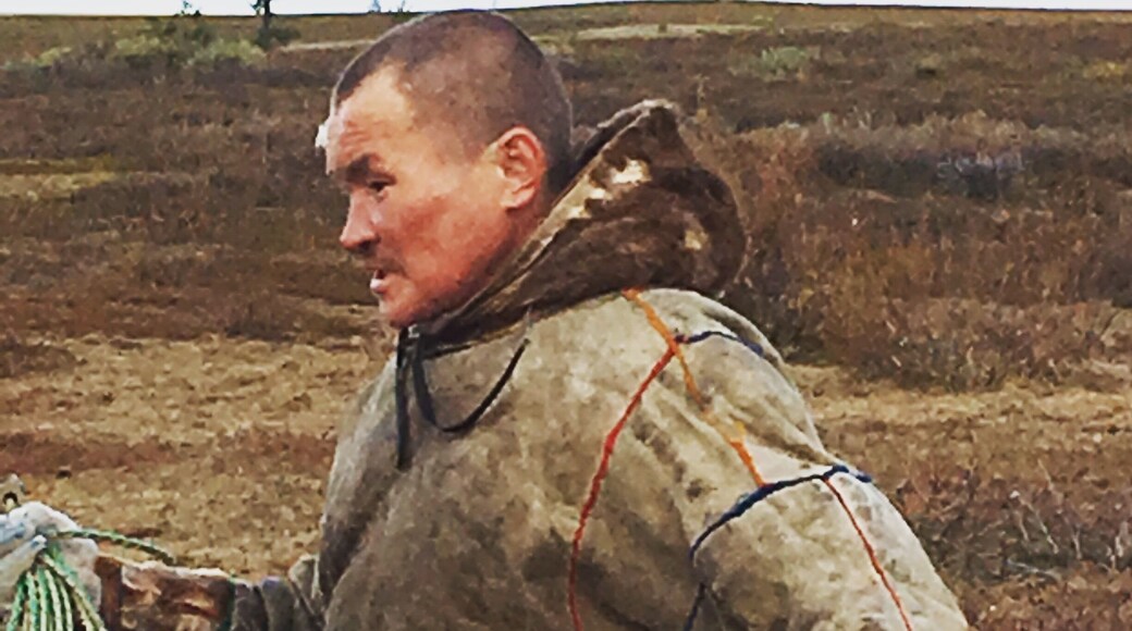 Indigenous Khanty man. Along with the Nenets and Komi, the Khanty practice large-scale intensely nomadic reindeer herding. The way of life of the three groups is very similar, but they have different languages and religions.