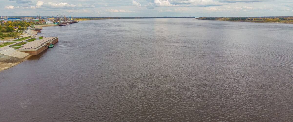 city embankment on the river