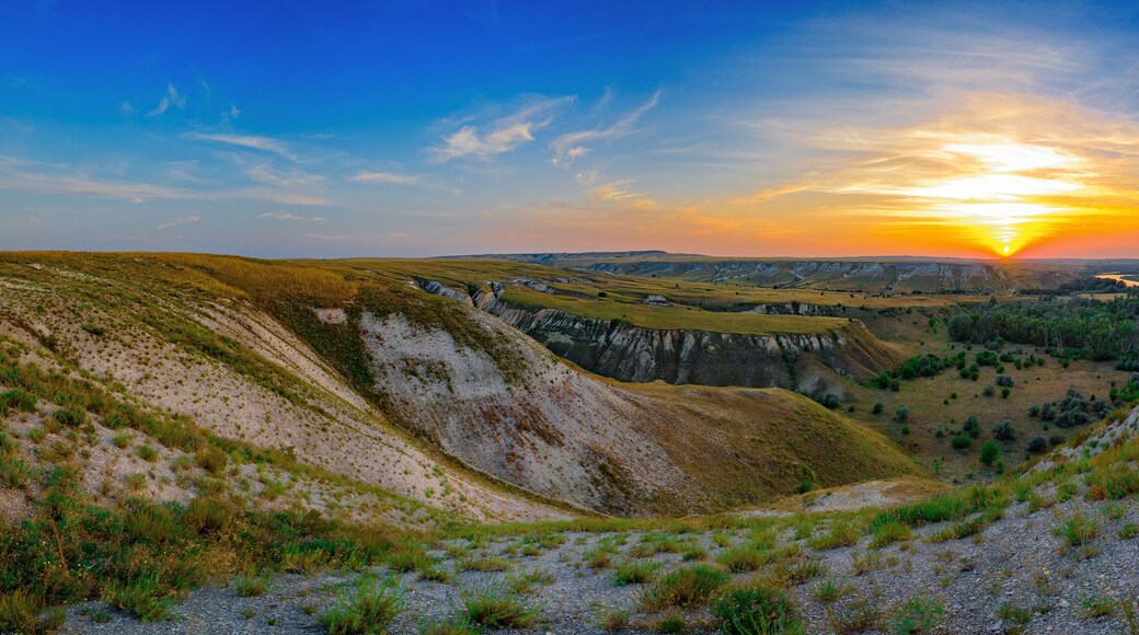 Panorama of the Donskoy Nature Park, Volgograd Region, Russia.
