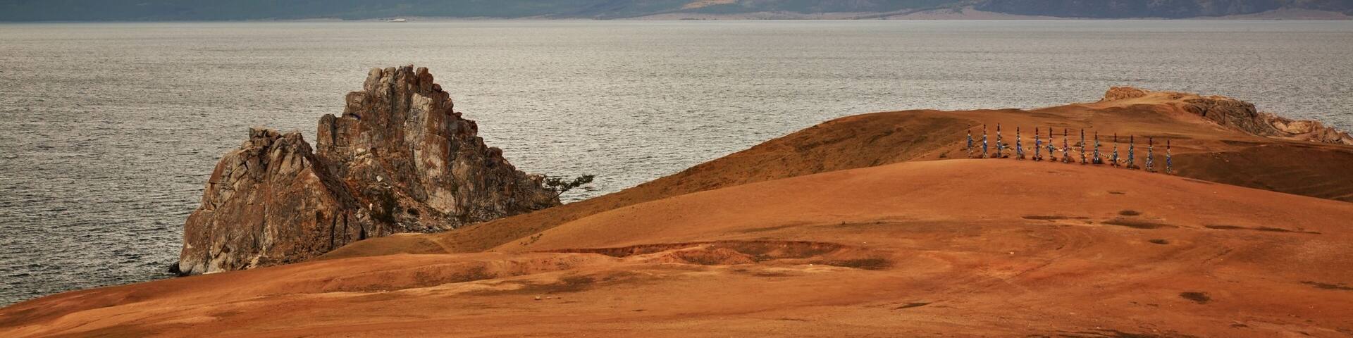 Shaman Rock in Khuzhir. Olkhonsky district. Irkutsk oblast. Russia