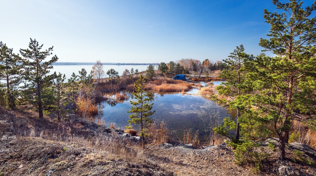 Abandoned quarry. Spirino, Orda district, Western Siberia