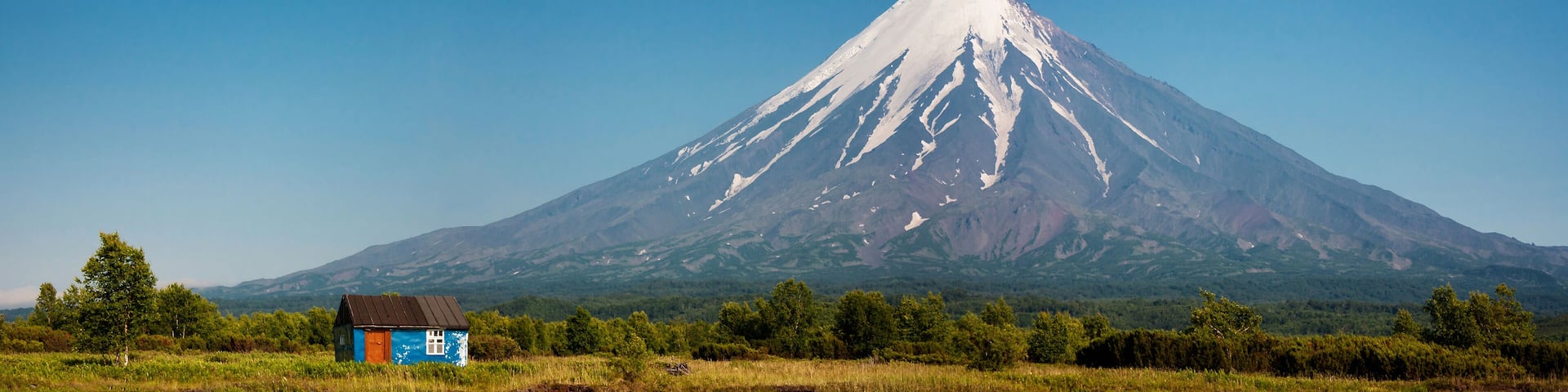 The house near volcano