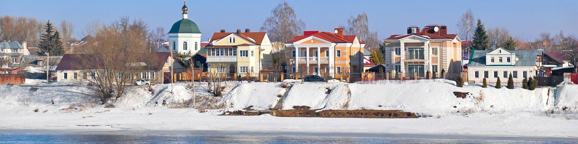 Russia. Zavolzhsky district of Tver and the Volga river.