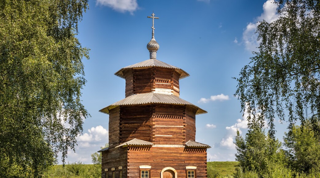 The chapel from the village of Pritykino Sharyinsky district (XVIII-XIX centuries). Golden ring of Russia. Kostroma, Russia