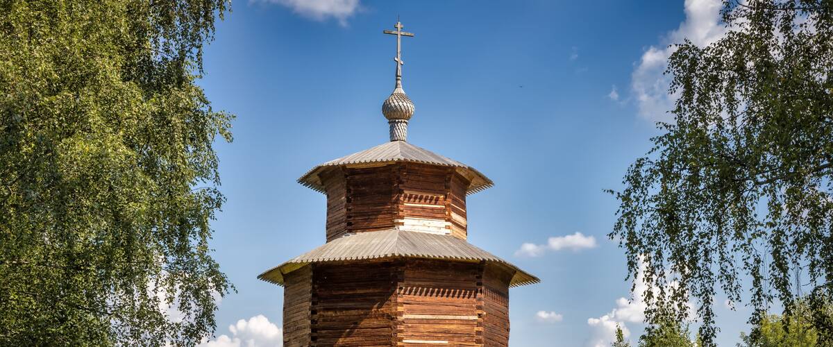 The chapel from the village of Pritykino Sharyinsky district (XVIII-XIX centuries). Golden ring of Russia. Kostroma, Russia