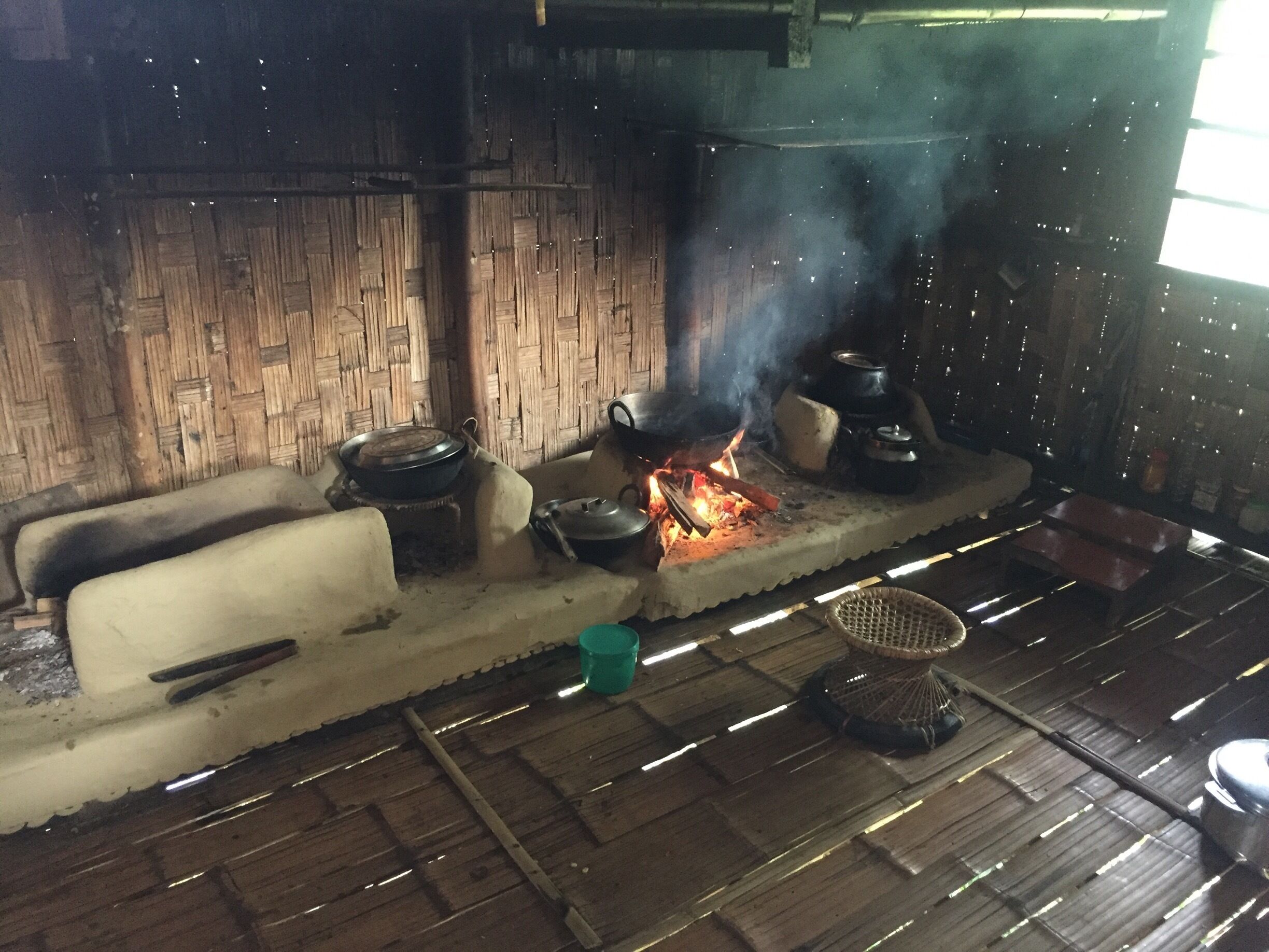 The house is made out of bamboo