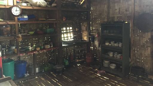 The house is made out of bamboo