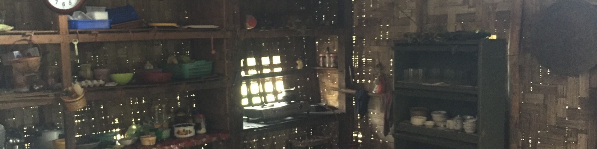 The house is made out of bamboo