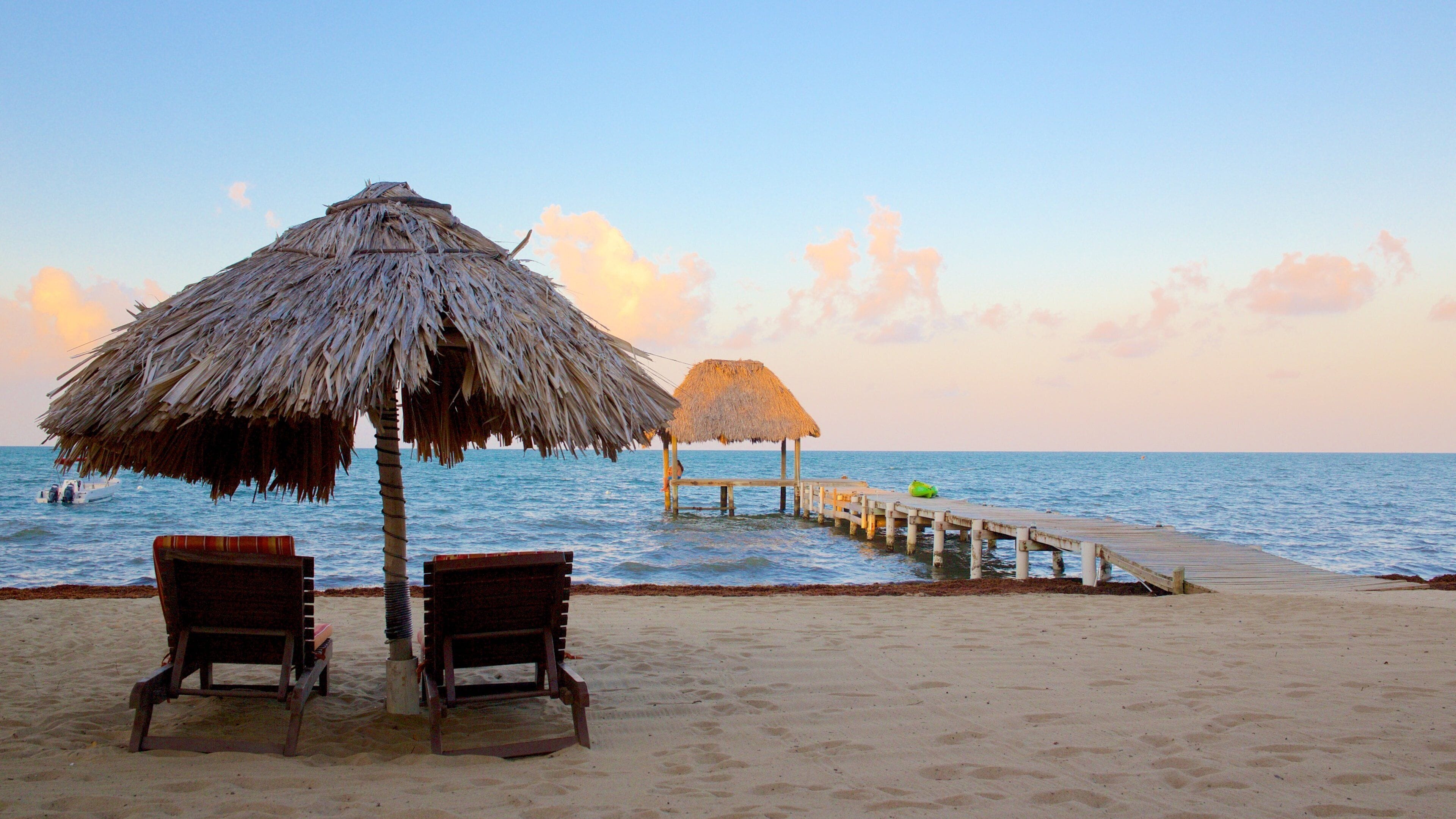 Hopkins showing a sunset, general coastal views and a sandy beach