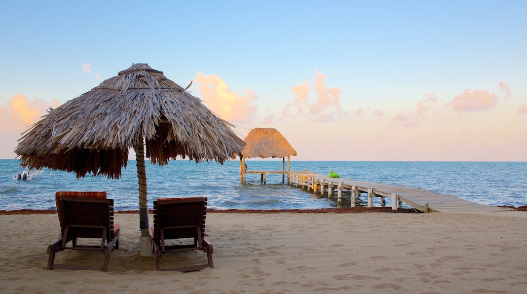Hopkins showing a sunset, general coastal views and a sandy beach
