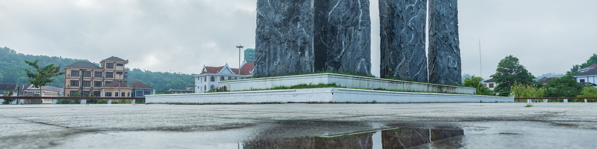 Xam Neua City Park in Houaphanh Province, Laos.