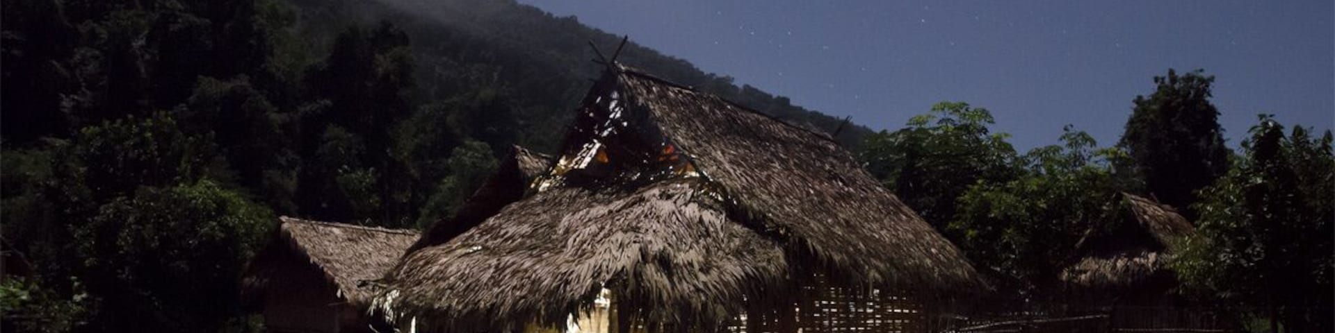 Night in a Khmu village in Nam Ha NPA, Luang Namtha, Laos.
