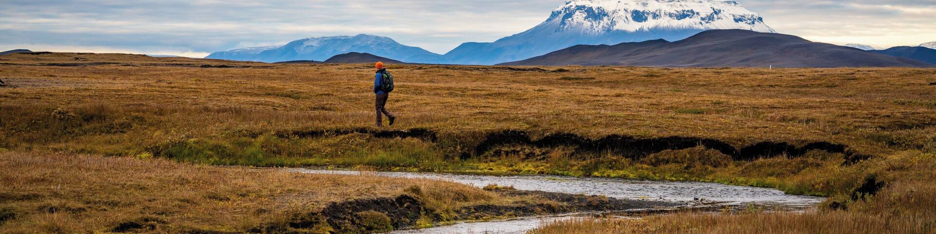 Camping overnight in a turf house village we decided to go on an #Adventure towards the snow capped Herdubreid the Queen.
Many Icelanders consider her to be the most beautiful mountain in all of Iceland. Herdubreid is actually a tuya, a flat topped volcano with steep sides that forms when lava erupts through a glacier.
This campsite was one of the most unique we stayed at with its all of its turf houses.