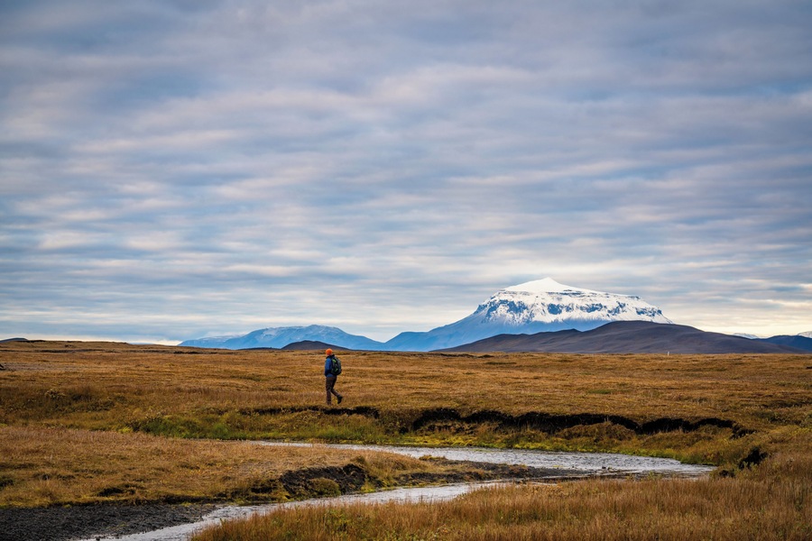 Camping overnight in a turf house village we decided to go on an #Adventure towards the snow capped Herdubreid the Queen. 
Many Icelanders consider her to be the most beautiful mountain in all of Iceland.  Herdubreid is actually a tuya, a flat topped volcano with steep sides that forms when lava erupts through a glacier.
This campsite was one of the most unique we stayed at with its all of its turf houses.