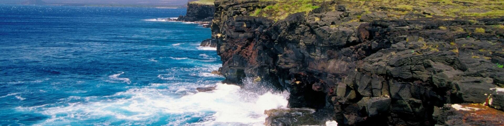 High angle view of a coast, Kalae, Hawaii, USA